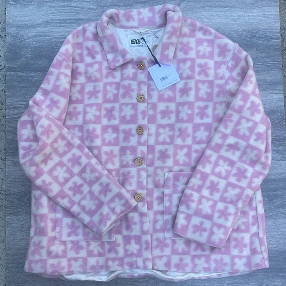 Beach Riot Skye Jacket, mod flower check - Picture 3 of 10